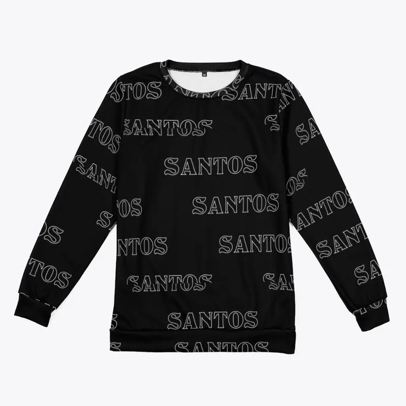 Crewneck Santos Black Glitch