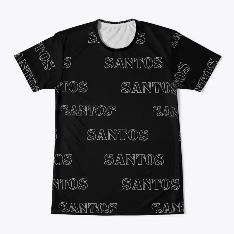 Santos Black Glitch Football Jersey